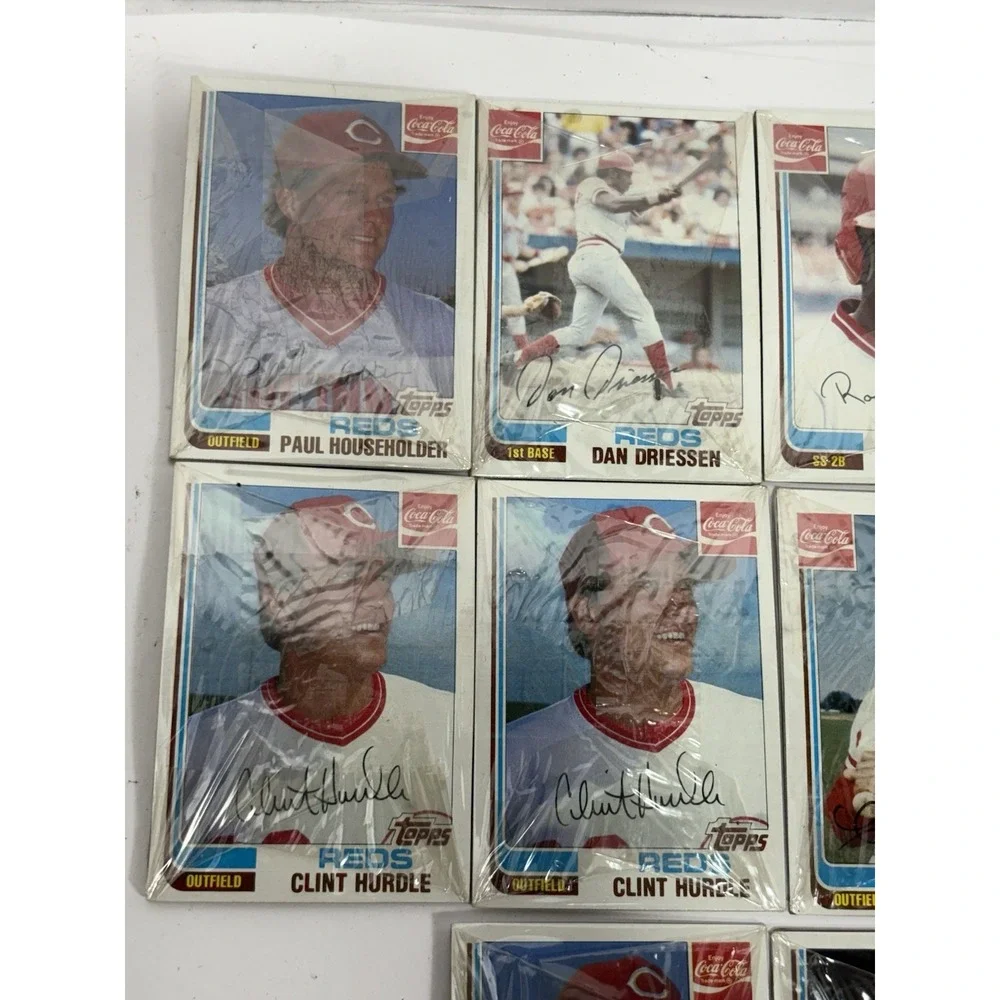 1982 TOPPS COKE COCA-COLA Lot Of 10 Cards CINCINNATI REDS Players Lot #5‎